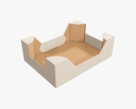 Cardboard Retail Tray Box 02 3D model