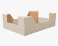 Cardboard Retail Tray Box 02 3D 모델 
