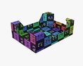 Cardboard Retail Tray Box 02 3D модель