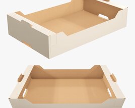 Cardboard Retail Tray Box 03 3D 모델 