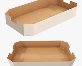 Cardboard Retail Tray Box 04 Modello 3D