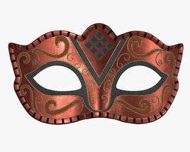 Carnival Mask Decorated With Design 3D model