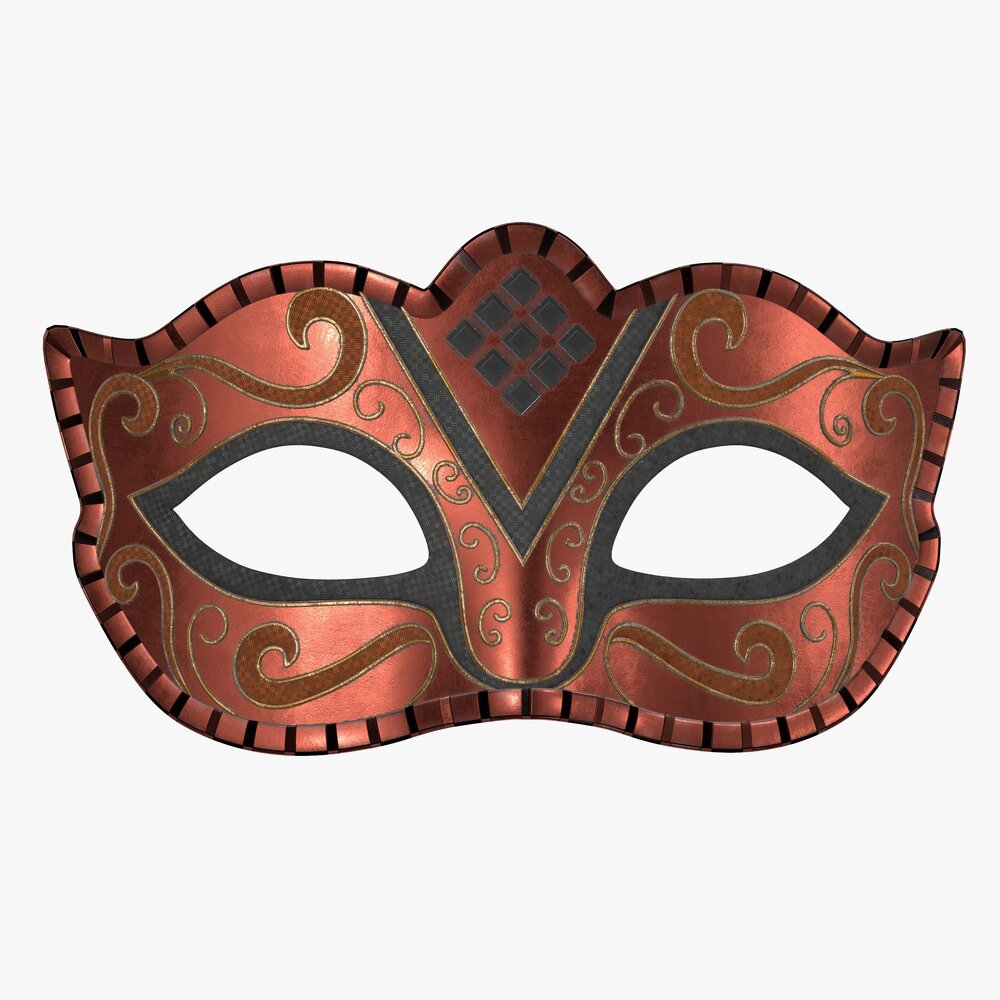 Carnival Mask Decorated With Design 3D-Modell