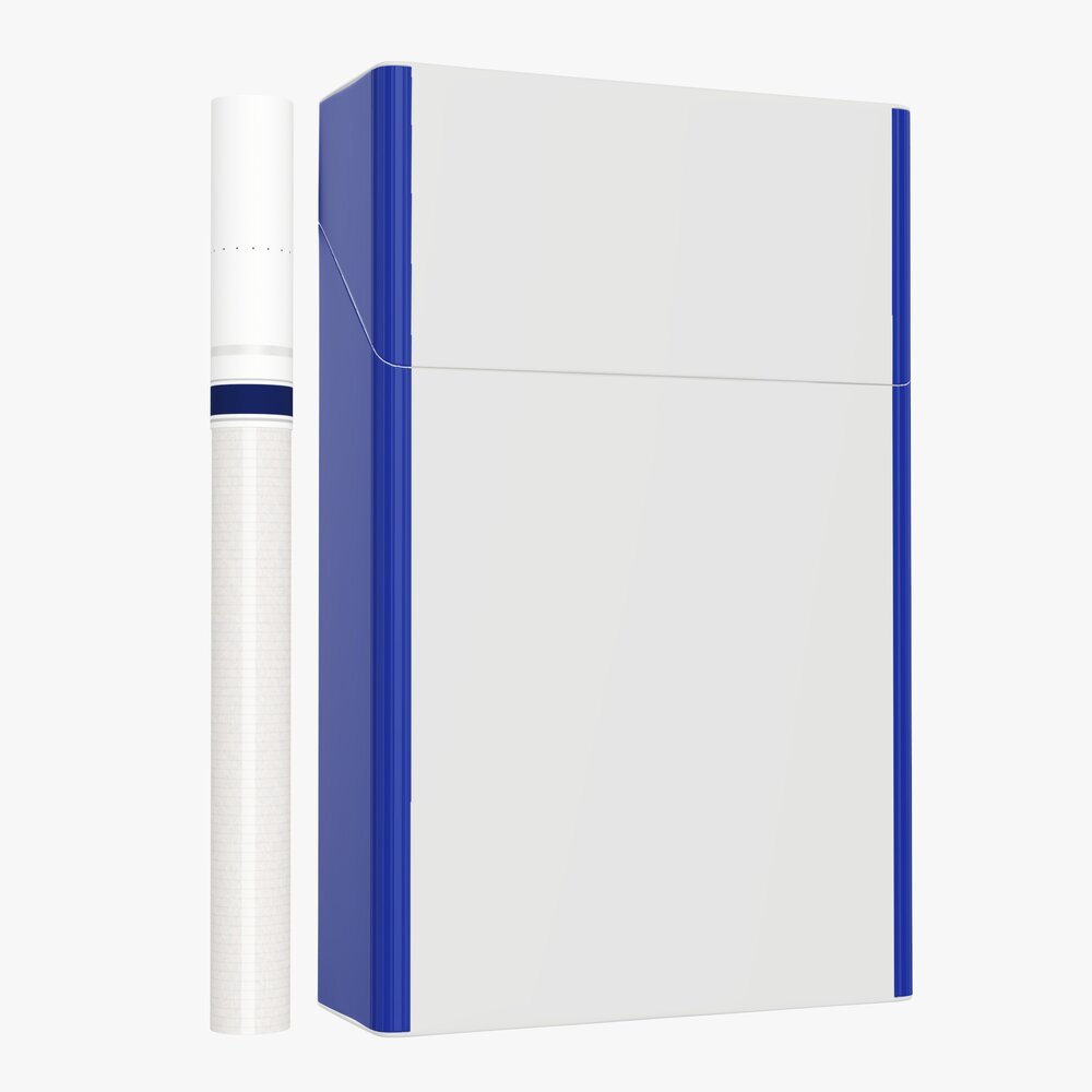 Cigarettes Compact Slim Pack Closed 3D 모델 