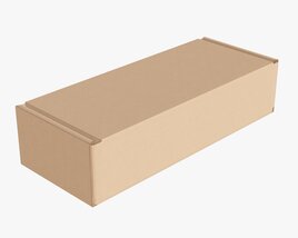 Corrugated Cardboard Paper Box Packaging 01 3D 모델 