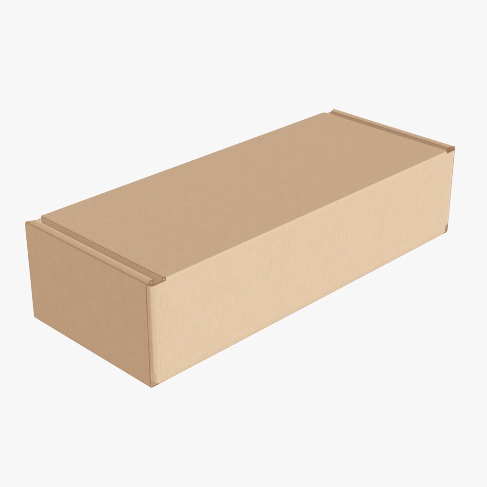 Corrugated Cardboard Paper Box Packaging 01 3D 모델 