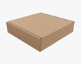 Corrugated Cardboard Paper Box Packaging 02 3D модель