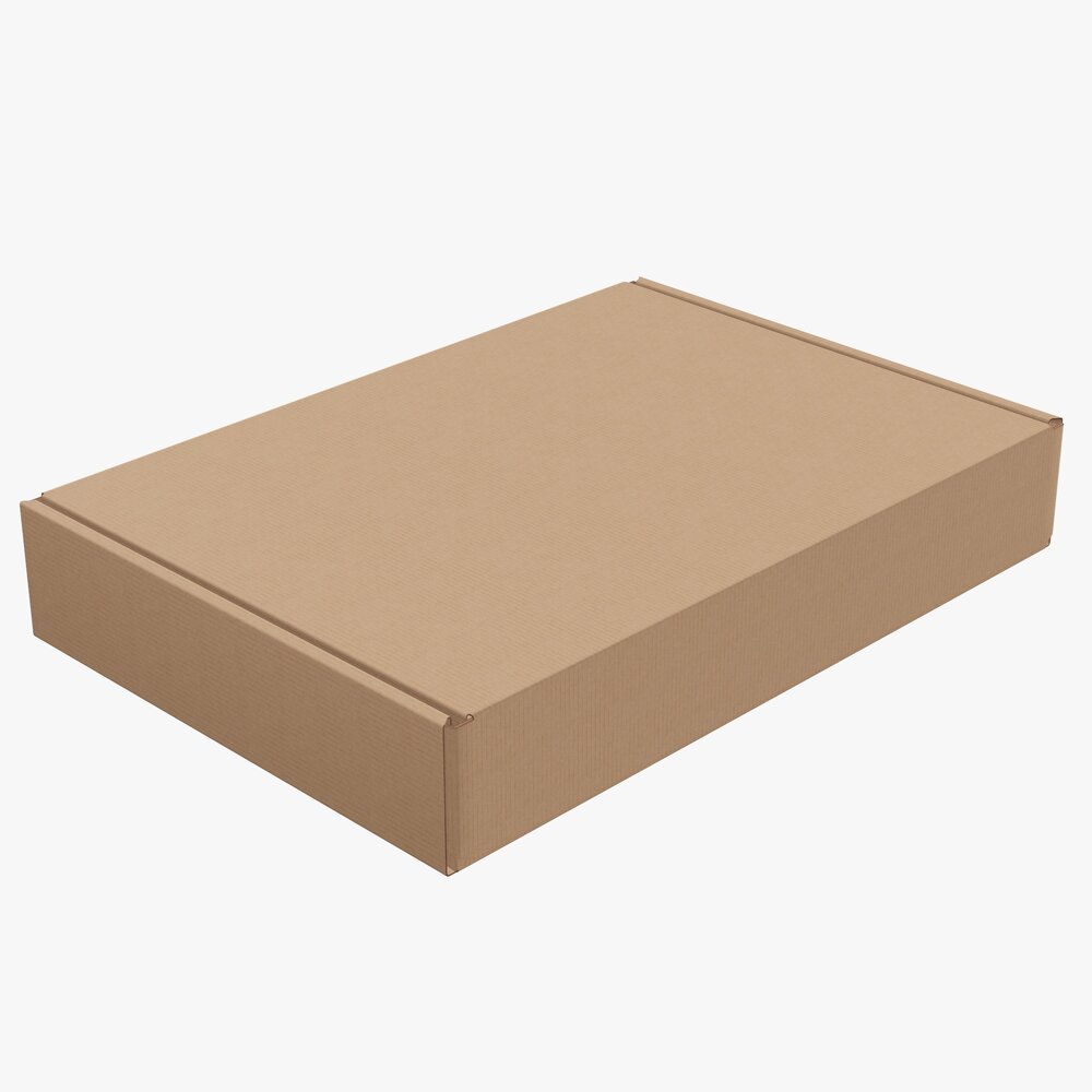 Corrugated Cardboard Paper Box Packaging 03 Modello 3D