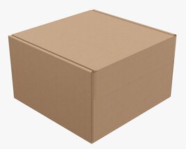 Corrugated Cardboard Paper Box Packaging 04 Modelo 3D