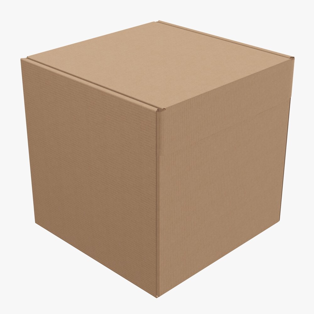 Corrugated Cardboard Paper Box Packaging 05 3D модель
