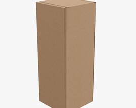 Corrugated Cardboard Paper Box Packaging 06 3D модель