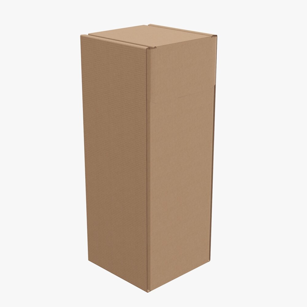 Corrugated Cardboard Paper Box Packaging 06 3D model
