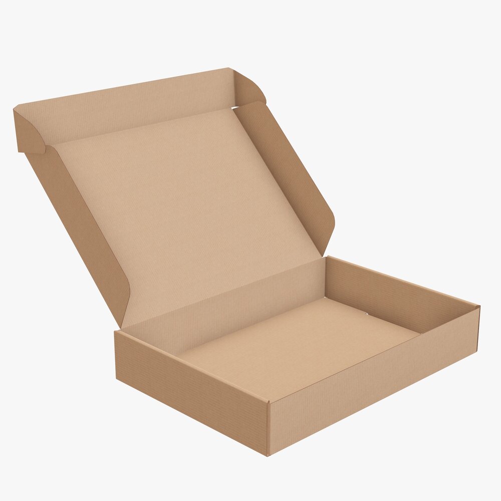 Corrugated Cardboard Paper Box Packaging 07 3D-Modell