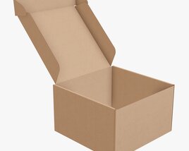 Corrugated Cardboard Paper Box Packaging 09 Modèle 3D