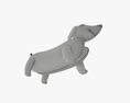 Dachshund Puppy In Hot Dog Bun Modèle 3d