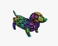 Dachshund Puppy In Hot Dog Bun 3D модель