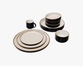 Dinnerware Set 01 Bowl Mug Dinner Salad Plate Platter 3D-Modell