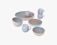 Dinnerware Set 03 Bowl Mug Dinner Plate Platter 3D модель