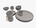 Dinnerware Set 03 Bowl Mug Dinner Plate Platter Modèle 3d