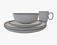 Dinnerware Set 04 Bowl Mug Dinner Salad Plate 3D模型