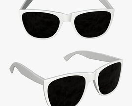 Sunglasses with White Frames 3D-Modell