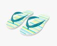 Flip-Flops Footwear Woman Summer Beach 01 Modelo 3D