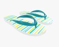 Flip-Flops Footwear Woman Summer Beach 01 3Dモデル
