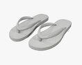 Flip-Flops Footwear Woman Summer Beach 01 3D模型