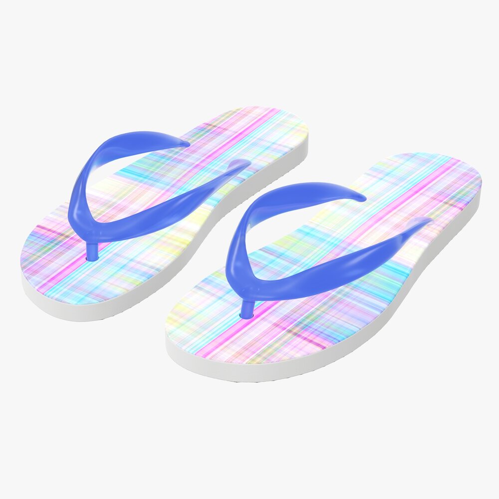 Flip-Flops Footwear Woman Summer Beach 03 Modello 3D
