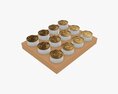 Food Tin Can Shipping Tray 3Dモデル