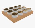 Food Tin Can Shipping Tray Modèle 3d