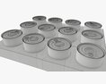 Food Tin Can Shipping Tray 3D模型