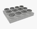 Food Tin Can Shipping Tray 3D 모델 