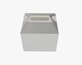 Gable Box Cardboard Food Packaging 02 White 3D-Modell