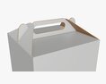 Gable Box Cardboard Food Packaging 02 White Modelo 3d