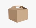 Gable Box Cardboard Food Packaging 02 3D-Modell