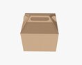Gable Box Cardboard Food Packaging 02 Modèle 3d
