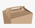 Gable Box Cardboard Food Packaging 02 Modelo 3d