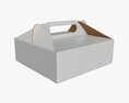 Gable Box Cardboard Food Packaging 03 White Modelo 3D