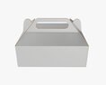 Gable Box Cardboard Food Packaging 03 White 3D модель
