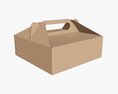 Gable Box Cardboard Food Packaging 03 3d model