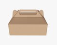 Gable Box Cardboard Food Packaging 03 3Dモデル