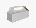 Gable Box Cardboard Food Packaging 04 White 3D 모델 
