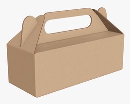 Gable Box Cardboard Food Packaging 04 Modelo 3d