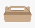 Gable Box Cardboard Food Packaging 04 Modèle 3d