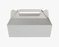 Gable Box Cardboard Food Packaging 05 White 3D-Modell