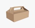 Gable Box Cardboard Food Packaging 05 Modèle 3d
