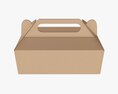 Gable Box Cardboard Food Packaging 05 3D модель