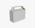 Gable Box Cardboard Food Packaging 06 White Modelo 3D