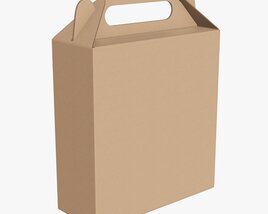 Gable Box Cardboard Food Packaging 07 Modèle 3D